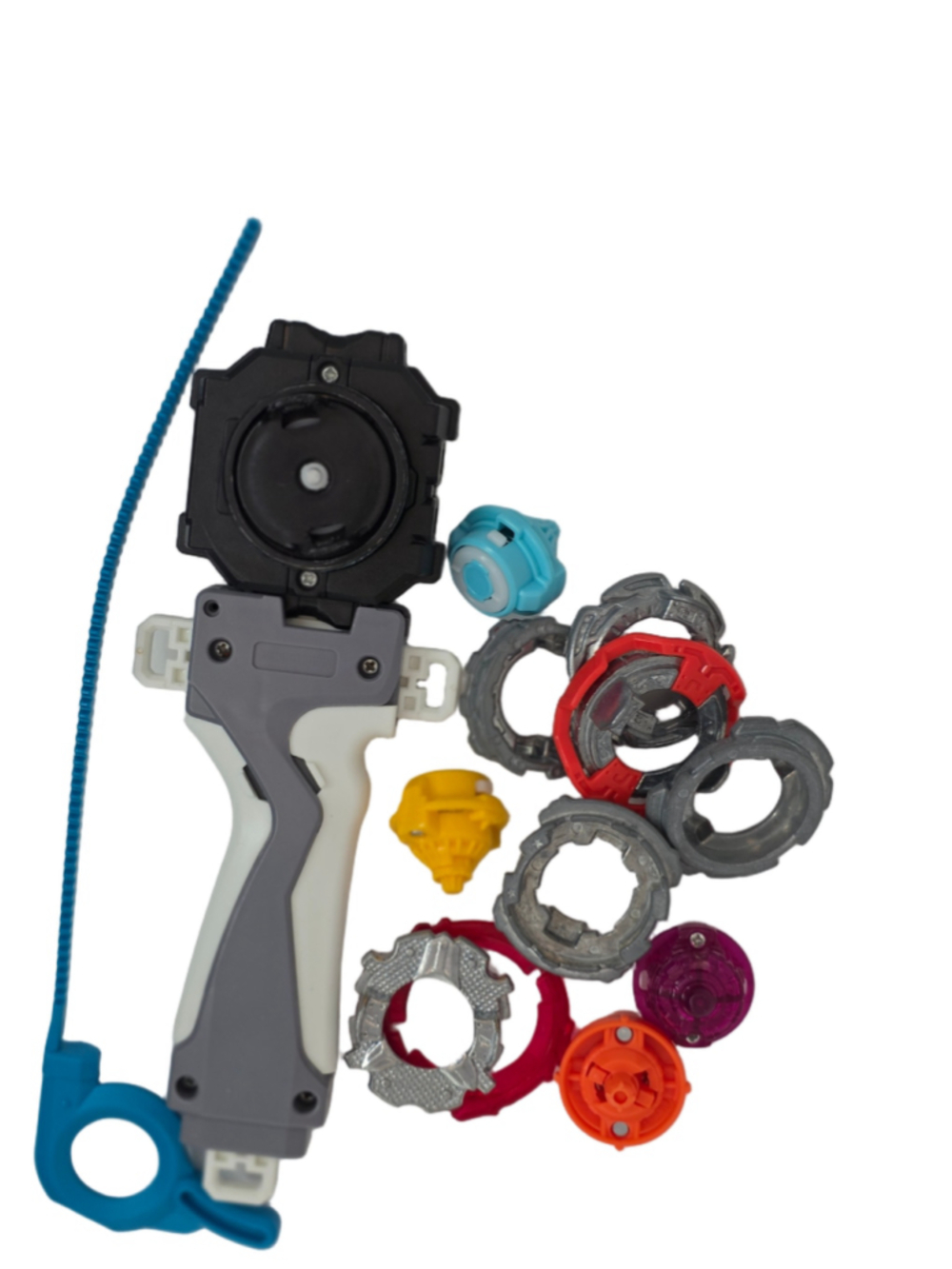Beyblade Burst Battle Tops Parts Lot + Launcher Grip & Ripcord |